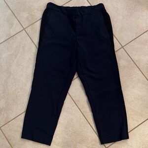 Old Navy Women's Navy Ankle Trousers with Black Stripe